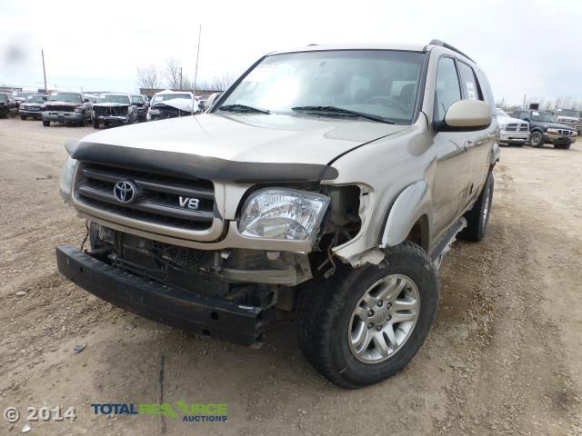 5TDBT44A24S208927 - 2004 TOYOTA SEQUOIA SR GOLD photo 1