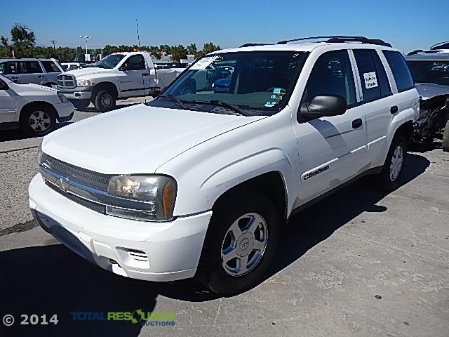 1GNDT13S322291250 - 2002 CHEVROLET TRAILBLAZE WHITE photo 1