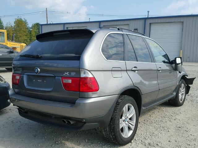 5UXFB53535LV14924 - 2005 BMW X5 4.4I GRAY photo 4