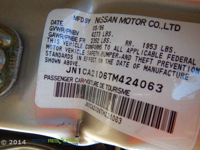 JN1CA21D6TM424063 - 1996 NISSAN MAXIMA GLE GOLD photo 12