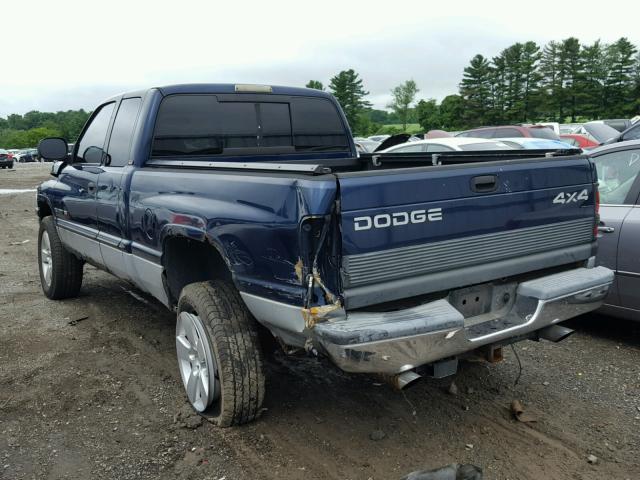 1B7HF13Z9YJ141902 - 2000 DODGE RAM 1500 BLUE photo 3