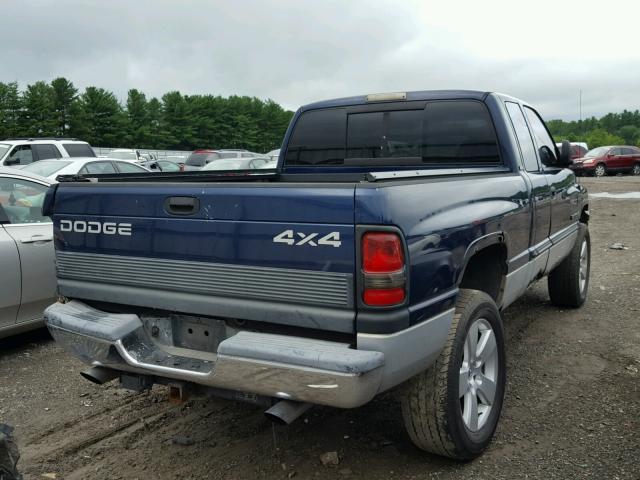 1B7HF13Z9YJ141902 - 2000 DODGE RAM 1500 BLUE photo 4