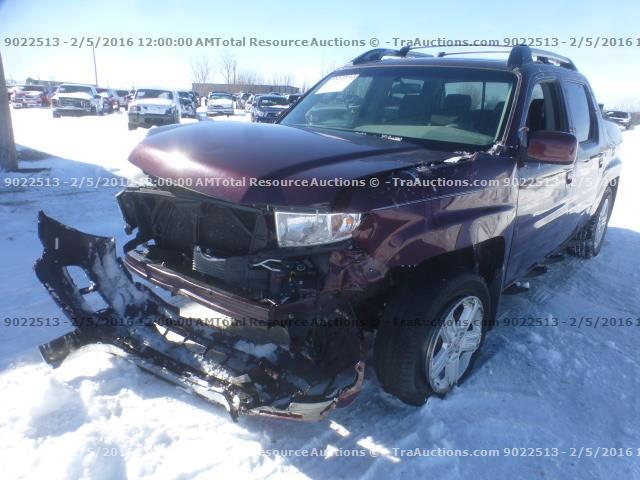 5FPYK1F5XAB010843 - 2010 HONDA RIDGELINE RED photo 1