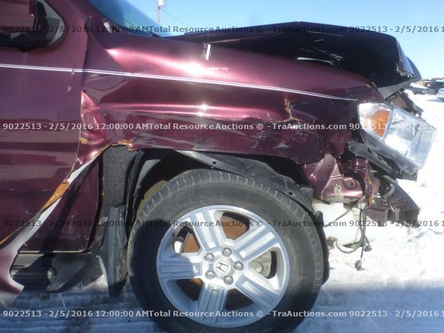 5FPYK1F5XAB010843 - 2010 HONDA RIDGELINE RED photo 10