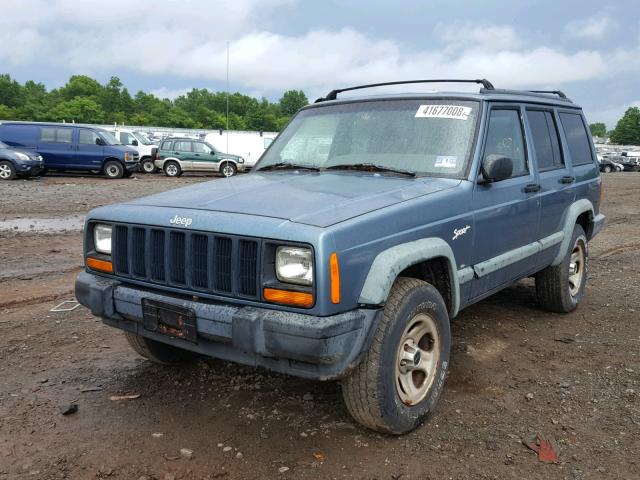 1J4FJ68S6WL220213 - 1998 JEEP CHEROKEE BLUE photo 2