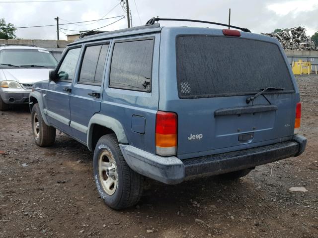 1J4FJ68S6WL220213 - 1998 JEEP CHEROKEE BLUE photo 3