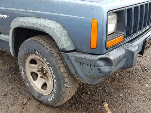 1J4FJ68S6WL220213 - 1998 JEEP CHEROKEE BLUE photo 9