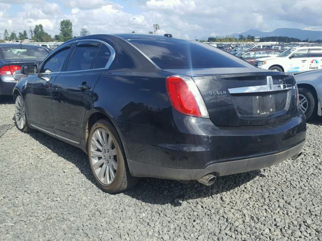 1LNHL9DR4BG601778 - 2011 LINCOLN MKS BLACK photo 3