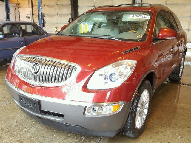 5GAER23738J233068 - 2008 BUICK ENCLAVE CX RED photo 2
