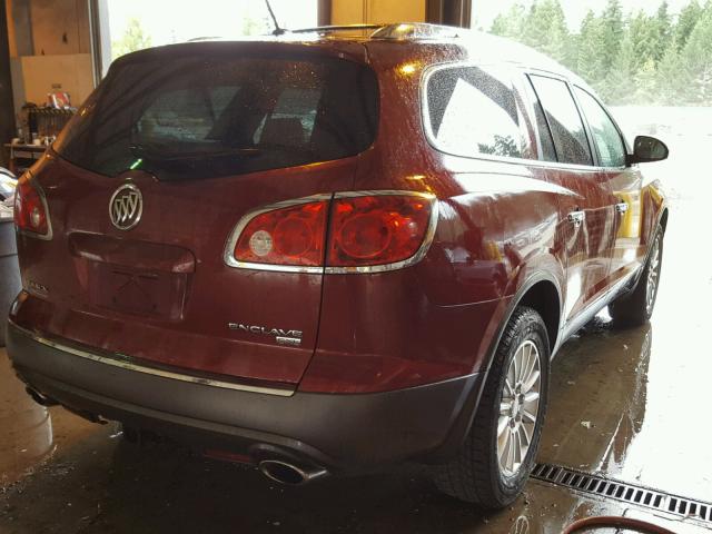 5GAER23738J233068 - 2008 BUICK ENCLAVE CX RED photo 4
