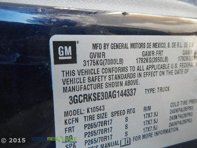 3GCRKSE30AG144337 - 2010 CHEVROLET SILVERADO BLUE photo 12