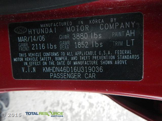 KM8DN46D16U319036 - 2006 HYUNDAI ELANTRA RED photo 12