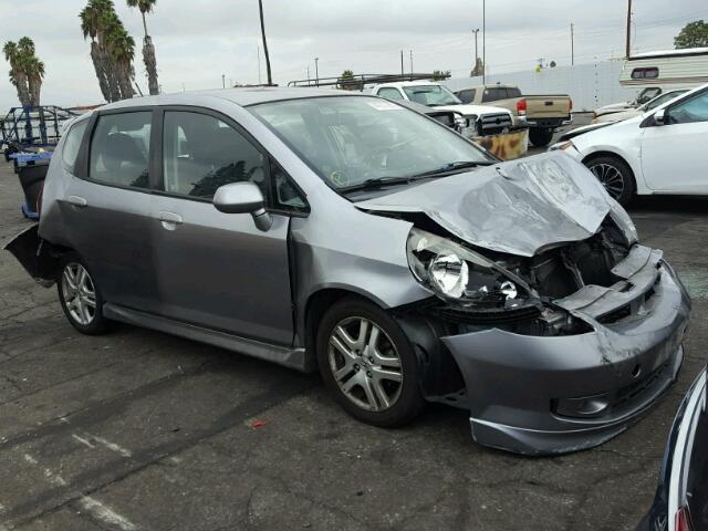 JHMGD38677S030638 - 2007 HONDA FIT S GRAY photo 1