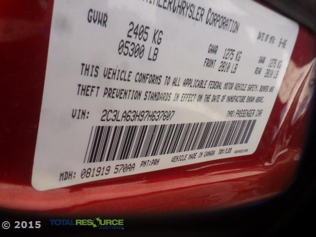 2C3LA63H97H637607 - 2007 CHRYSLER 300C RED photo 11