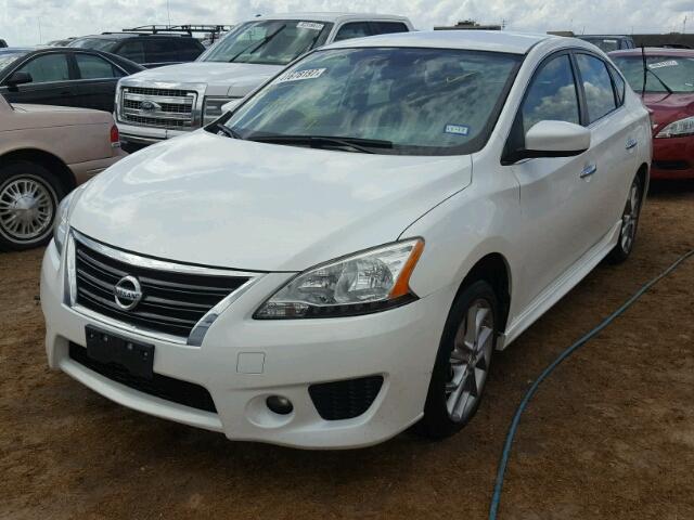 3N1AB7APXDL767370 - 2013 NISSAN SENTRA S WHITE photo 2