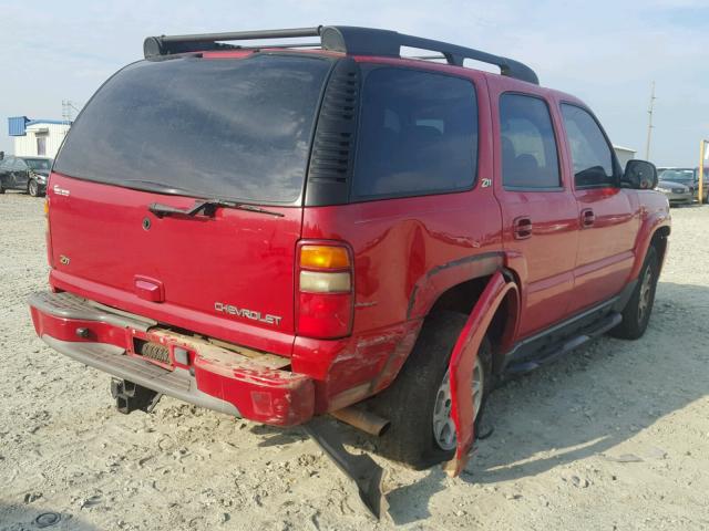 1GNEK13Z83R285635 - 2003 CHEVROLET TAHOE K150 RED photo 4