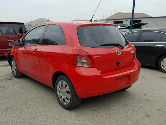 JTDJT923885171665 - 2008 TOYOTA YARIS RED photo 3