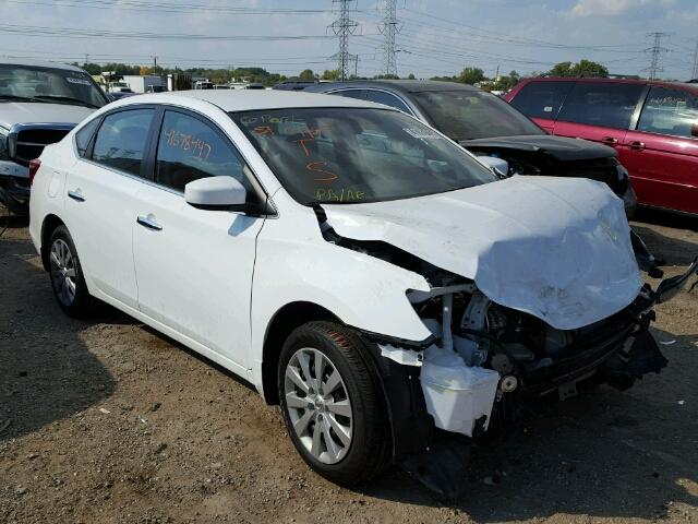 3N1AB7APXGY316947 - 2016 NISSAN SENTRA WHITE photo 1