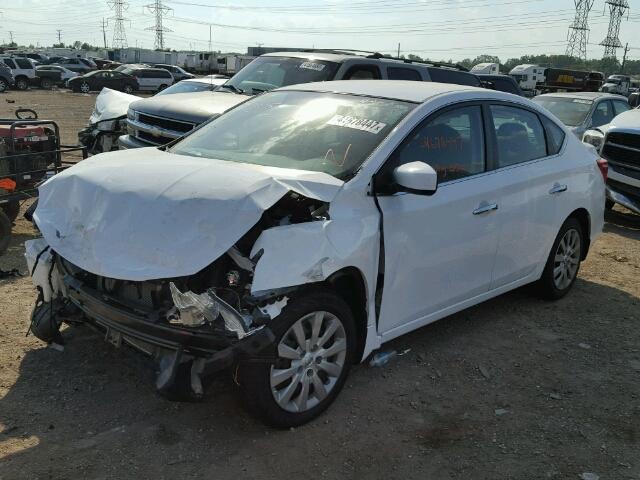 3N1AB7APXGY316947 - 2016 NISSAN SENTRA WHITE photo 2