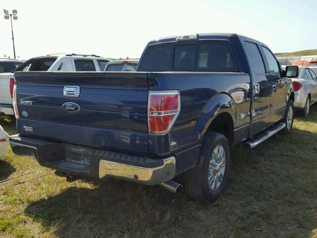 1FTFW1CT6BFB76782 - 2011 FORD F150 SUPER BLUE photo 4
