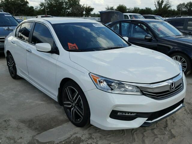 1HGCR2F16HA163855 - 2017 HONDA ACCORD SPO WHITE photo 1