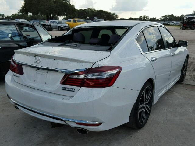 1HGCR2F16HA163855 - 2017 HONDA ACCORD SPO WHITE photo 4