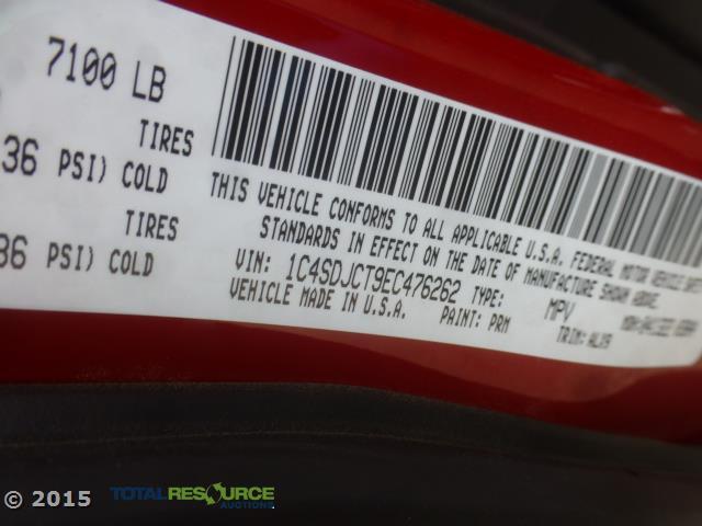 1C4SDJCT9EC476262 - 2014 DODGE DURANGO R/ RED photo 12