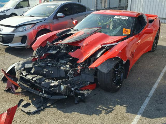 1G1YB2D7XG5110561 - 2016 CHEVROLET CORVETTE S RED photo 2