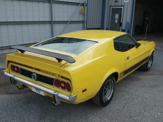 3F05H173091 - 1973 FORD MUSTANG MA YELLOW photo 4