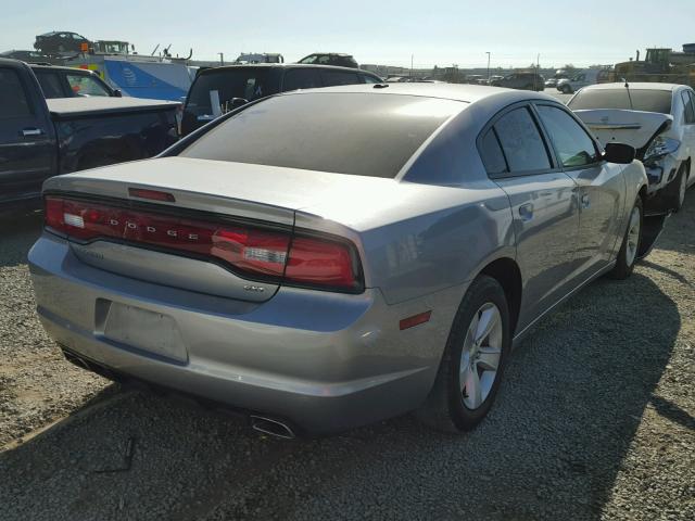 2C3CDXHG7EH370722 - 2014 DODGE CHARGER SX SILVER photo 4