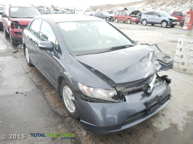 JHMFA36247S012294 - 2007 HONDA CIVIC HYBR GRAY photo 2