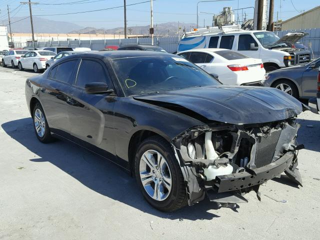 2C3CDXBGXFH870660 - 2015 DODGE CHARGER BLACK photo 1