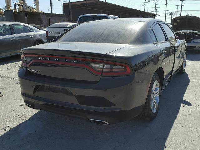 2C3CDXBGXFH870660 - 2015 DODGE CHARGER BLACK photo 4