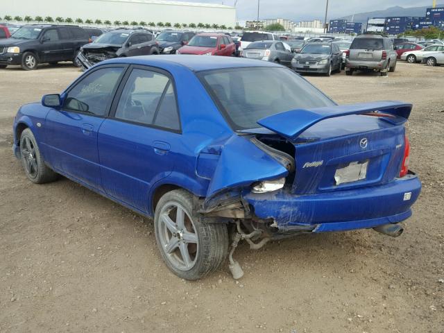 JM1BJ227730650041 - 2003 MAZDA PROTEGE BLUE photo 3