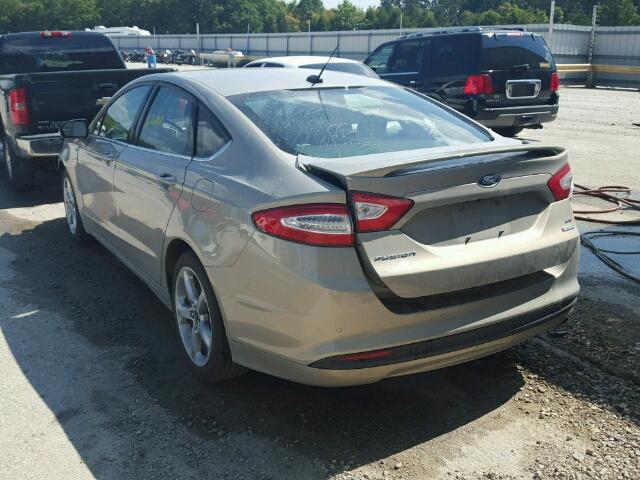 3FA6P0HD0FR224994 - 2015 FORD FUSION BEIGE photo 3