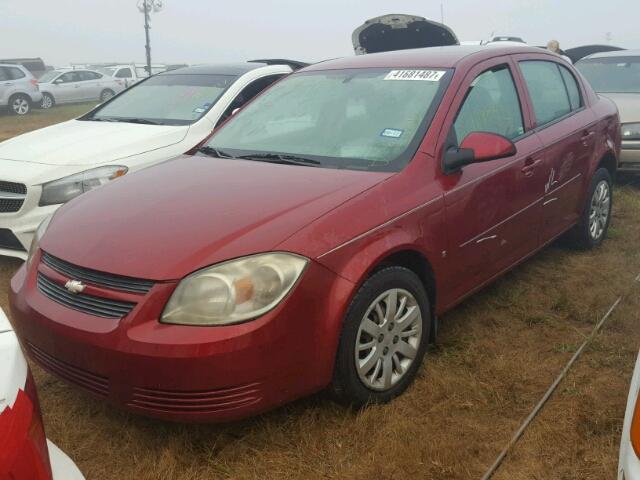 1G1AT58H797115484 - 2009 CHEVROLET COBALT LT BURGUNDY photo 2