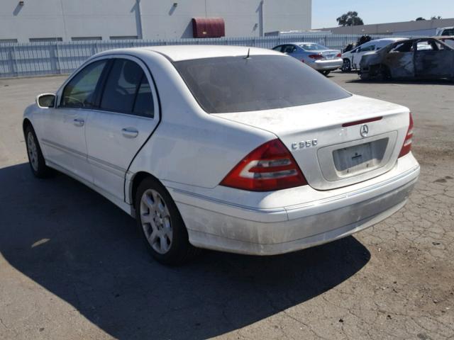 WDBRF56H36F737780 - 2006 MERCEDES-BENZ C 350 WHITE photo 3