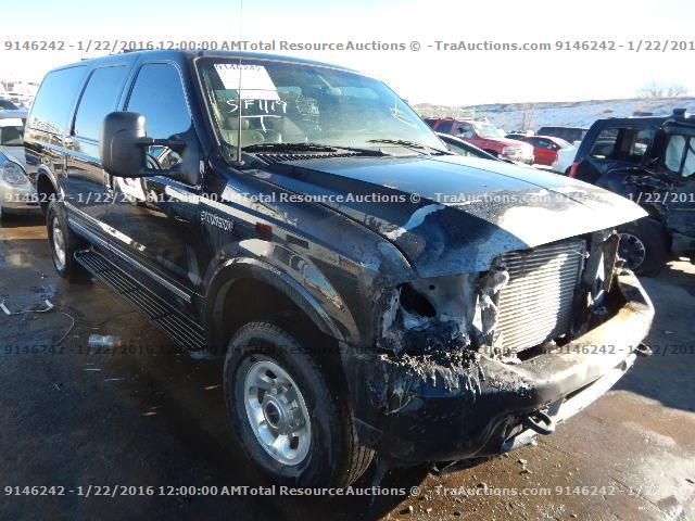 1FMSU43F53EA06318 - 2003 FORD EXCURSION BLACK photo 2