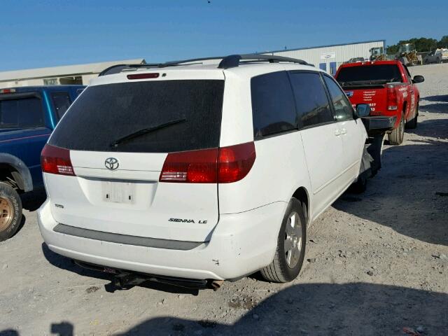 5TDZA23C65S320756 - 2005 TOYOTA SIENNA WHITE photo 4