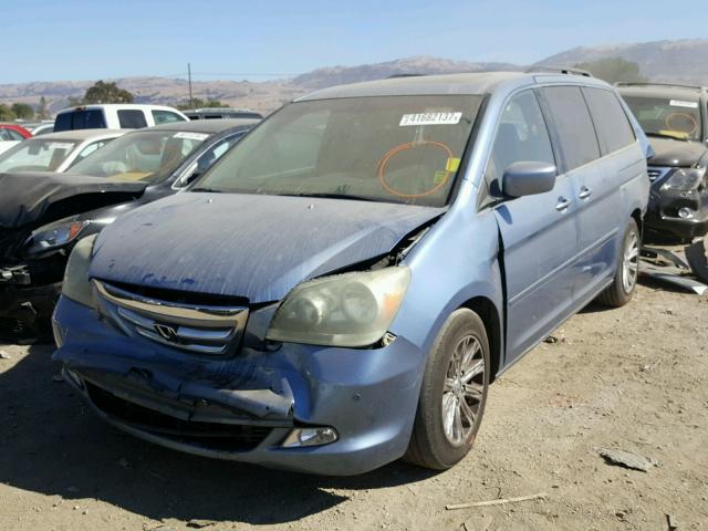 5FNRL38875B103595 - 2005 HONDA ODYSSEY TO BLUE photo 2