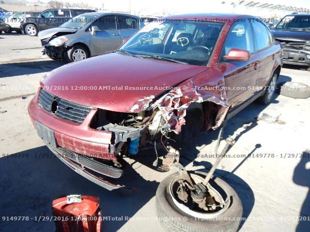 WVWPD63B9WE396315 - 1998 VOLKSWAGEN PASSAT GLX RED photo 1