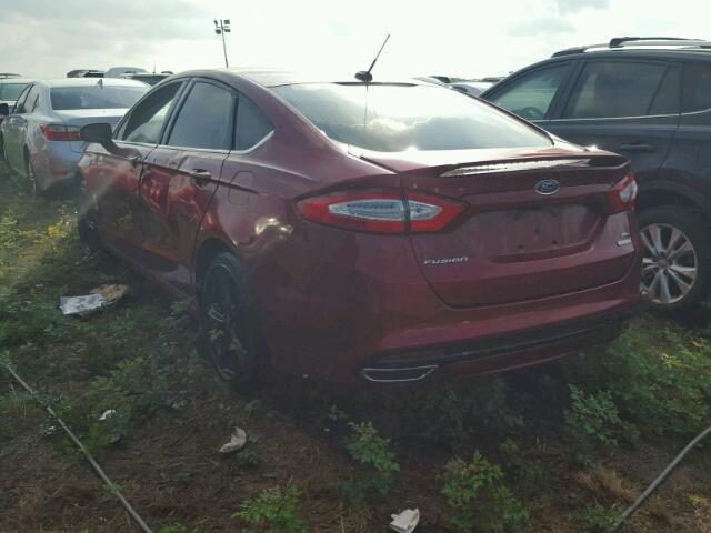 3FA6P0H93GR105348 - 2016 FORD FUSION SE MAROON photo 3