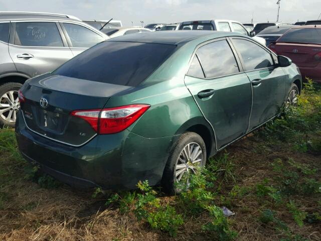 5YFBURHE9EP054833 - 2014 TOYOTA COROLLA GREEN photo 4