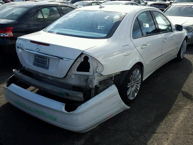 WDBUF56X28B342534 - 2008 MERCEDES-BENZ E 350 WHITE photo 4