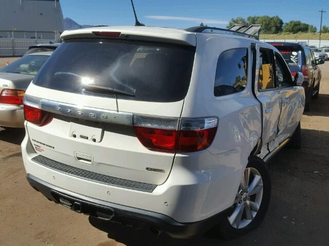 1C4SDJDT2CC163551 - 2012 DODGE DURANGO CR WHITE photo 4