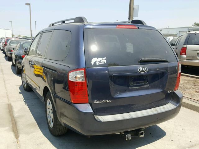 KNDMB233366021685 - 2006 KIA SEDONA EX BLUE photo 3