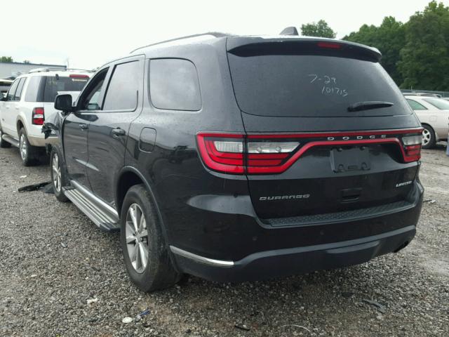 1C4RDHDG5FC147374 - 2015 DODGE DURANGO LI BLACK photo 3