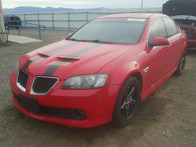 6G2ER57749L184941 - 2009 PONTIAC G8 RED photo 2