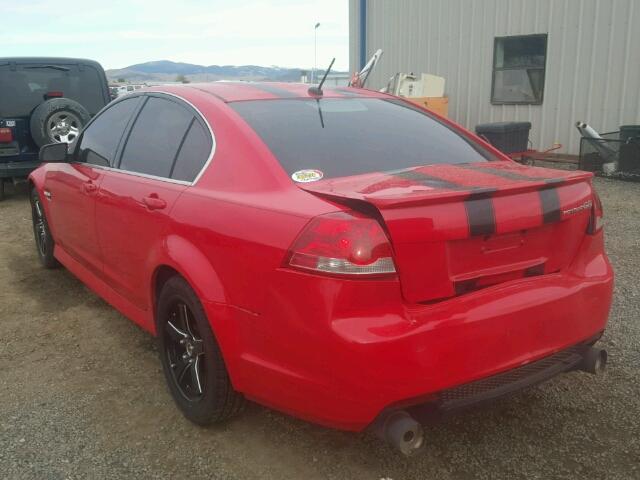 6G2ER57749L184941 - 2009 PONTIAC G8 RED photo 3