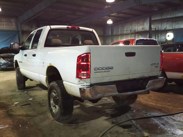 3D7KU28C04G249641 - 2004 DODGE RAM 2500 S WHITE photo 3